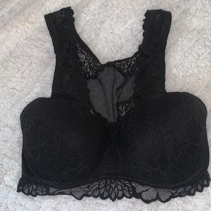 • Victorias Secret PINK  Black Lace Bralette •